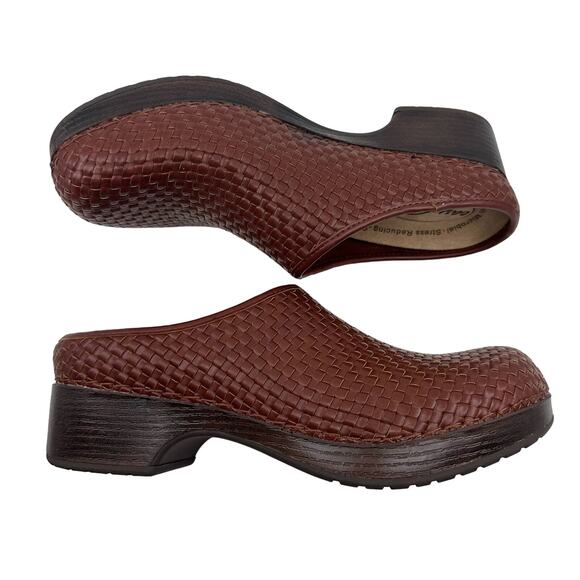 Easy Works by Easy Street Soleia Womens Slip On 10M Brown Braided Woven Clogs - Picture 3 of 11